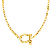 ELLIE VAIL Necklace Clarkson Shackle Necklace, Gold Soho-Boutique