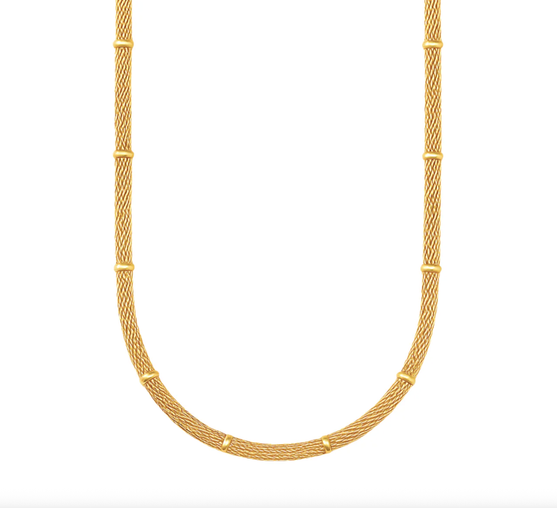 ELLIE VAIL Necklace Cosette Beaded Round Mesh Chain Necklace, Gold Soho-Boutique