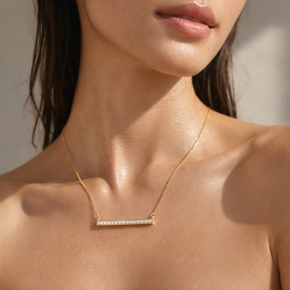 ELLIE VAIL Necklace Lorenza Bar Necklace, Gold Soho-Boutique