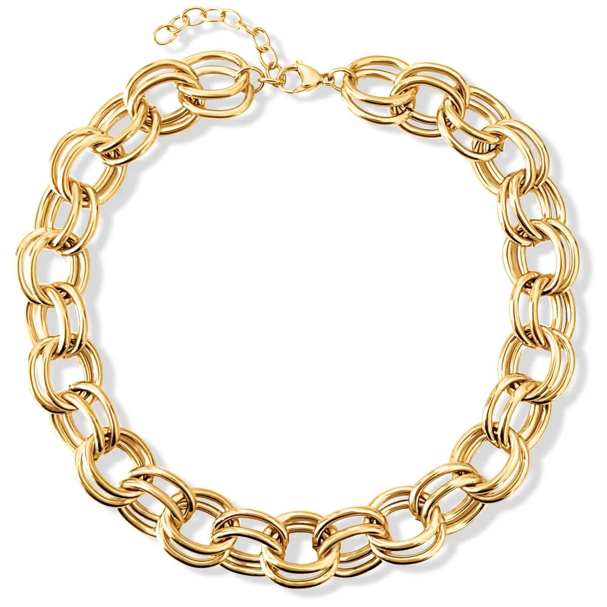 ELLIE VAIL Necklace Louella Chunky Double Chain Necklace, Gold Soho-Boutique