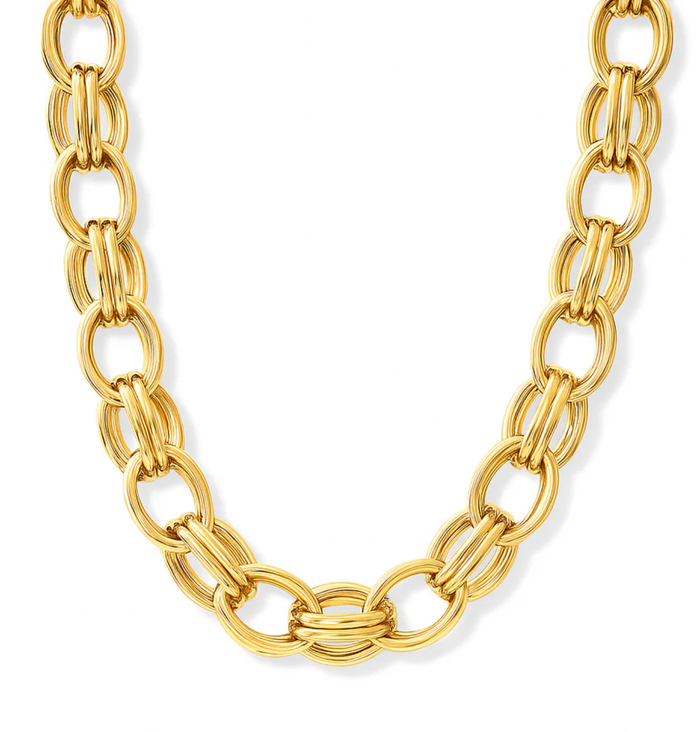 ELLIE VAIL Necklace Louella Chunky Double Chain Necklace, Gold Soho-Boutique