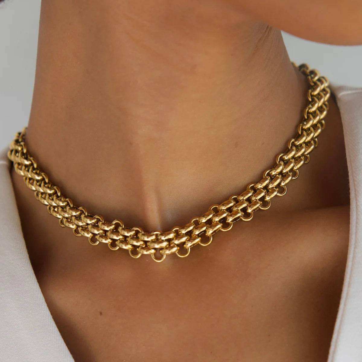 ELLIE VAIL Necklace Rosalinda Chunky Chain Toggle Necklace, Gold Soho-Boutique