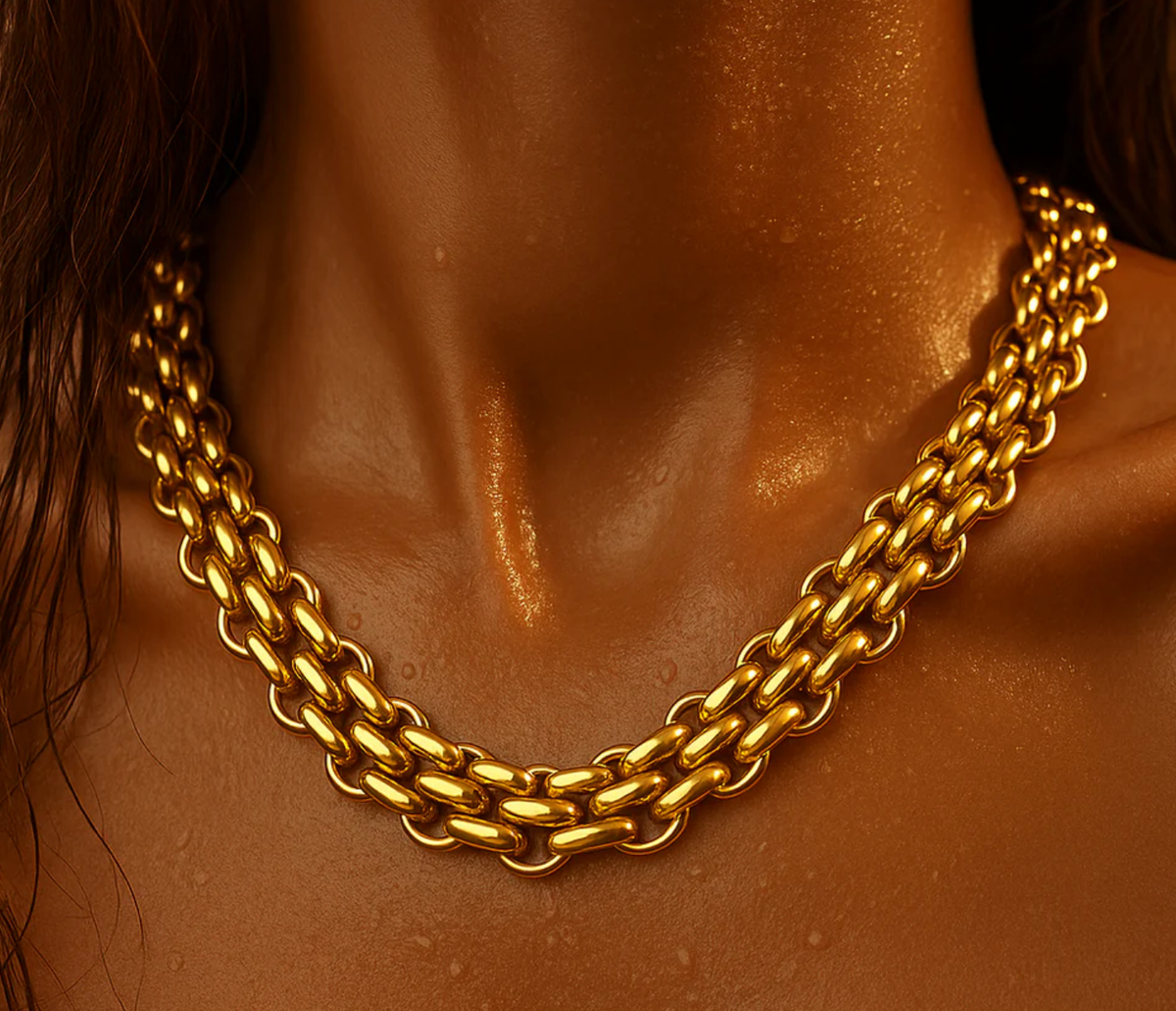 ELLIE VAIL Necklace Rosalinda Chunky Chain Toggle Necklace, Gold Soho-Boutique