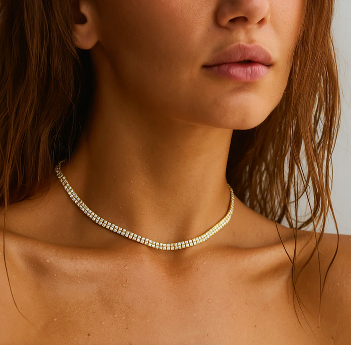 ELLIE VAIL Necklace Rosie Double Tennis Choker Necklace Soho-Boutique