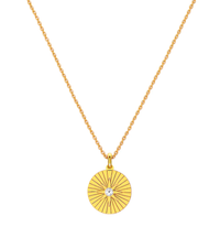ELLIE VAIL Necklace Rue Sunburst Disc Necklace, Gold Soho-Boutique
