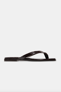 Emme Parsons Sandals Meta, Espresso Embossed Croc Soho-Boutique