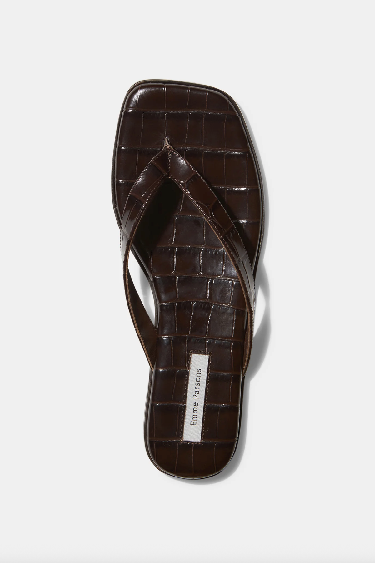 Emme Parsons Sandals Meta, Espresso Embossed Croc Soho-Boutique