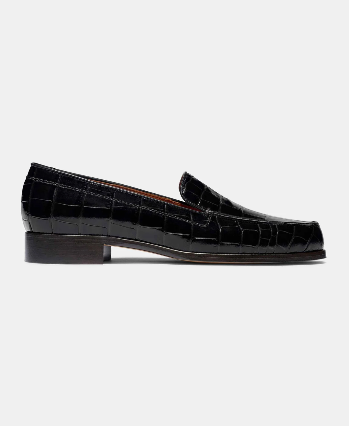 Emme Parsons Shoes Danielle Slip On Loafer, Black Embosed Croc Soho-Boutique