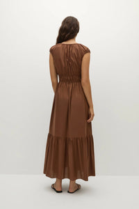 FAITHFULL THE BRAND Dress Hedda Maxi Dress, Chestnut Brown Soho-Boutique