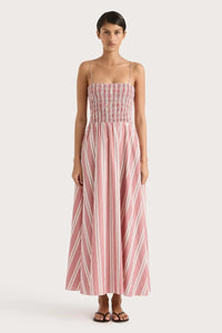 FAITHFULL THE BRAND Dress Lida Maxi Dress, Cherry Stripe Soho-Boutique