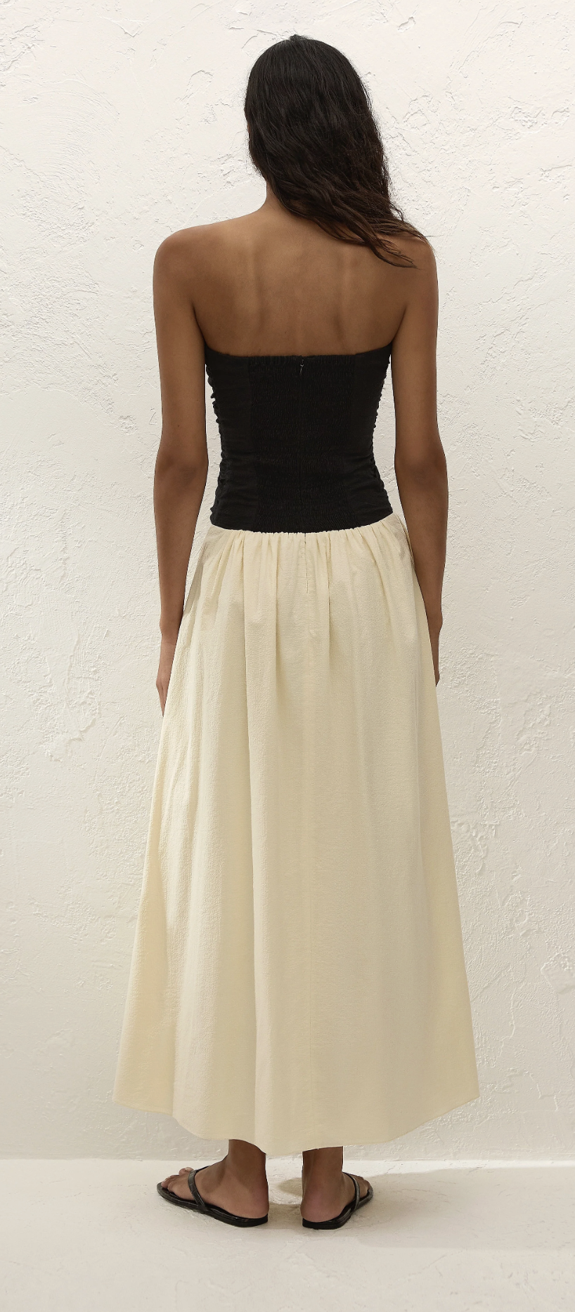 FAITHFULL THE BRAND Dress Sant Roc Maxi Dress, Black/Milk Soho-Boutique