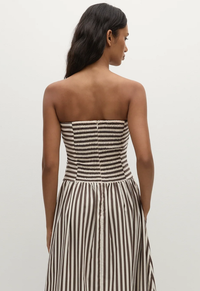 FAITHFULL THE BRAND Dress Vera Maxi Dress, Norway Stripe Espresso Soho-Boutique