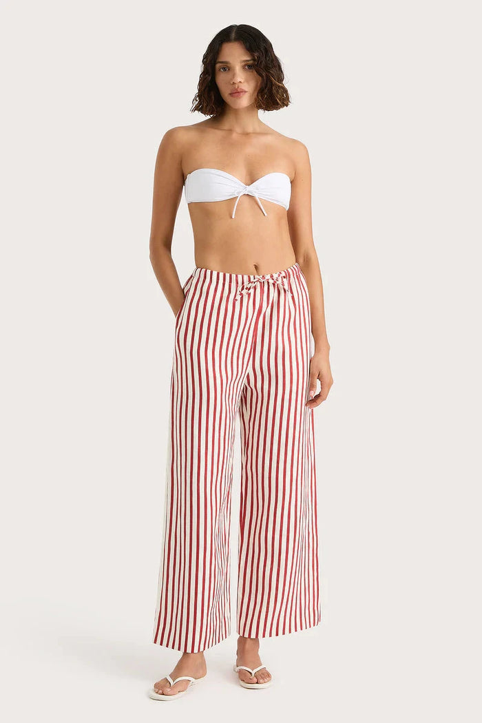 FAITHFULL THE BRAND Pant Jones Pant, Breton Stripe Red Soho-Boutique