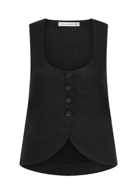FAITHFULL THE BRAND Stanze Vest, Black Soho-Boutique