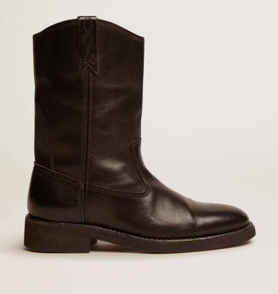 Golden Goose Deluxe Brand Boot Biker Boots, Black Leather Soho-Boutique