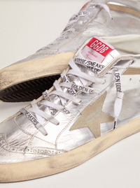 Golden Goose Deluxe Brand Mid Star Silver Taupe Soho-Boutique