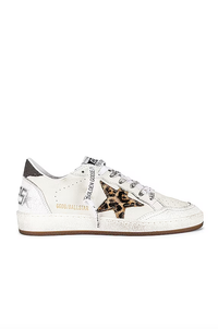 Golden Goose Deluxe Brand Sneakers Ball Star White Beige Brown Leopard Soho-Boutique