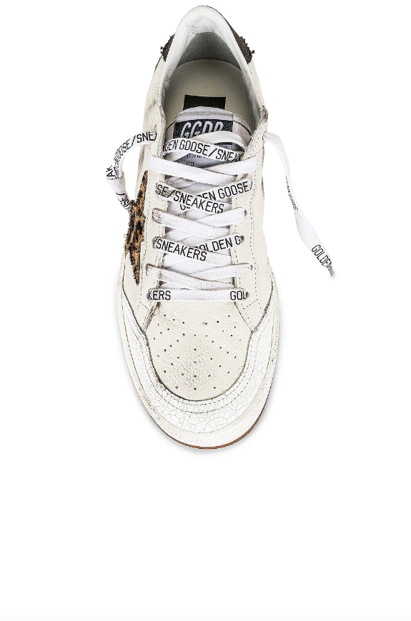 Golden Goose Deluxe Brand Sneakers Ball Star White Beige Brown Leopard Soho-Boutique