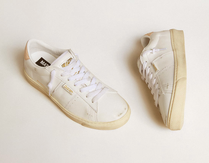Golden Goose Deluxe Brand Sneakers Matchstar, White/Pink Soho-Boutique