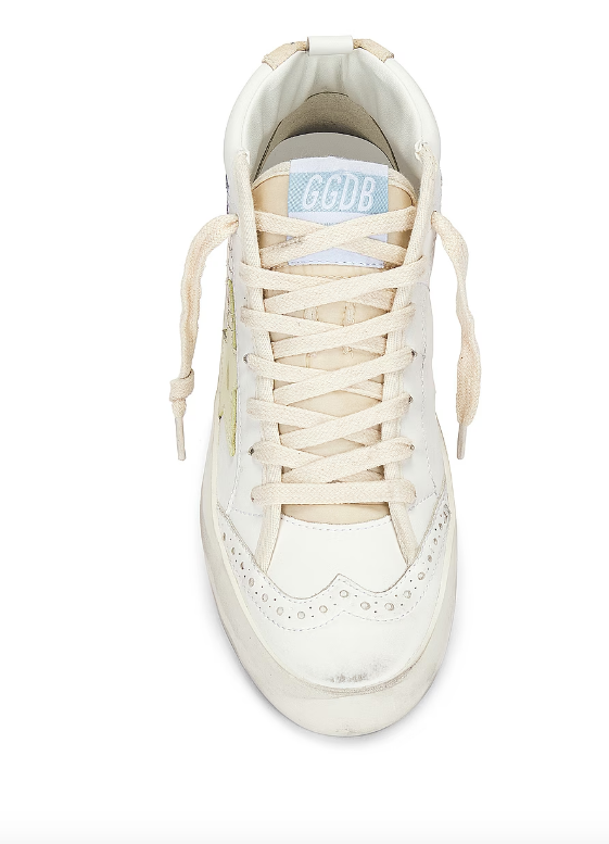 Golden Goose Deluxe Brand Sneakers Mid Star, White Yellow Purple Soho-Boutique