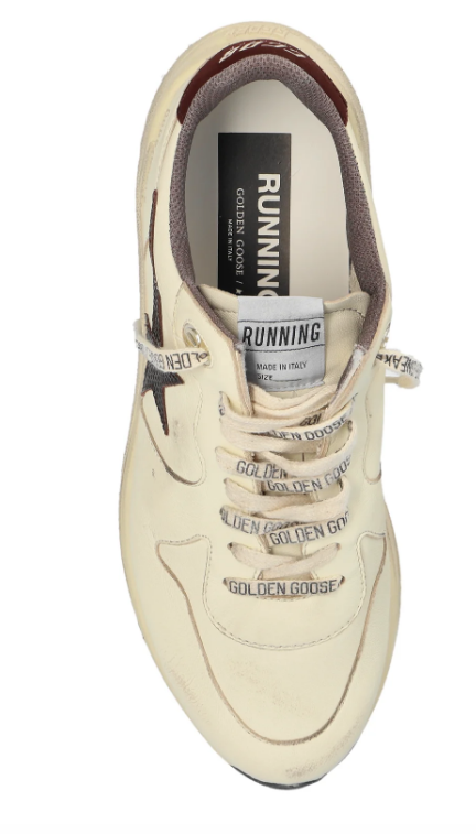 Golden Goose Deluxe Brand Sneakers Running Sole, White/Bordeaux Soho-Boutique