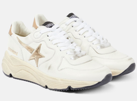 Golden Goose Deluxe Brand Sneakers Running Sole, White/Gold/Beige Soho-Boutique