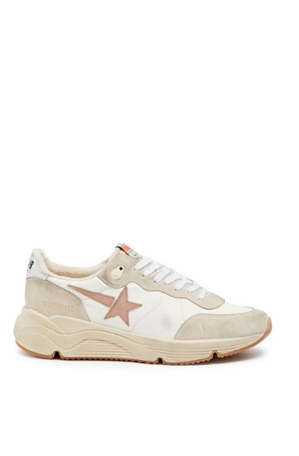 Golden Goose Deluxe Brand Sneakers Running Sole, White Pearl Silver Soho-Boutique