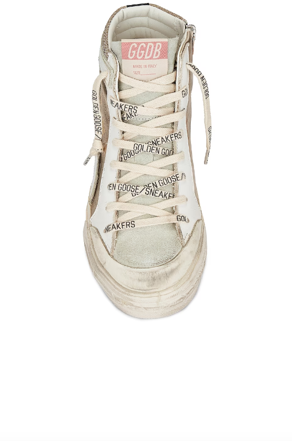 Golden Goose Deluxe Brand Sneakers Slide Penstar Platinum Gold Soho-Boutique