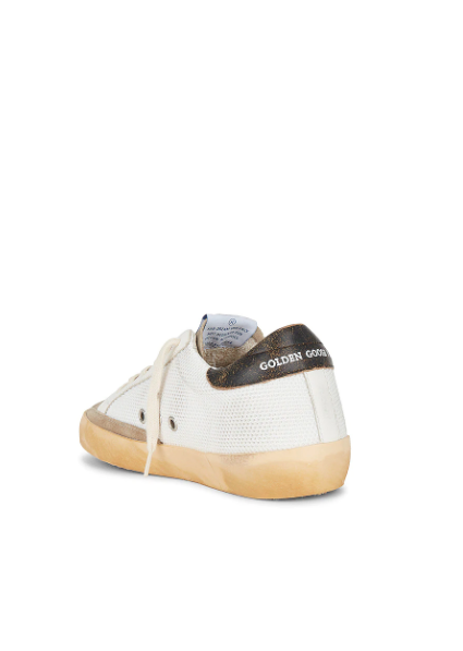 Golden Goose Deluxe Brand Sneakers Super Star Net White Taupe Black Soho-Boutique