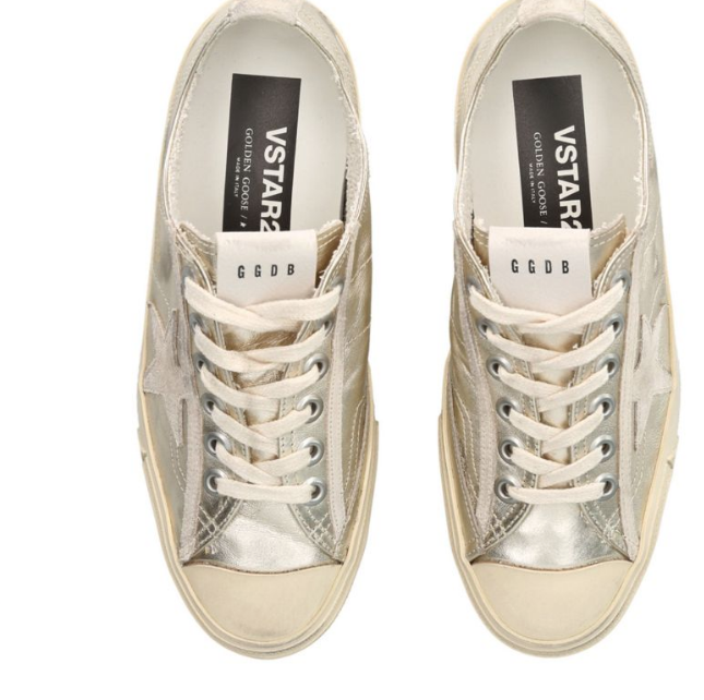 Golden Goose Deluxe Brand Sneakers V Star 2, Platinum Soho-Boutique