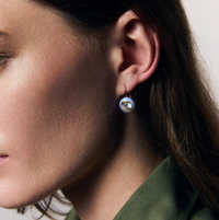 Hart Jewelry Earrings Blue Enamel Bezel Drop Earring Soho-Boutique