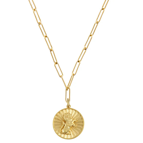 Hart Jewelry Necklace Lion Coin Necklace 18" Soho-Boutique