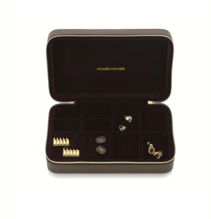 Heaven Mayhem Accessory Jewelry Travel Case, Espresso Soho-Boutique