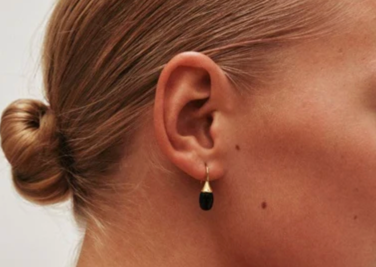 Heaven Mayhem Earrings Odette Earring, Black/Gold Soho-Boutique