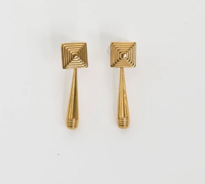 Heaven Mayhem Jewelry Iris Earring, Gold Soho-Boutique