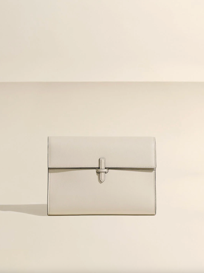 Hunting Season Bag The Large Soft Clutch in Nappa, Oyster Soho-Boutique