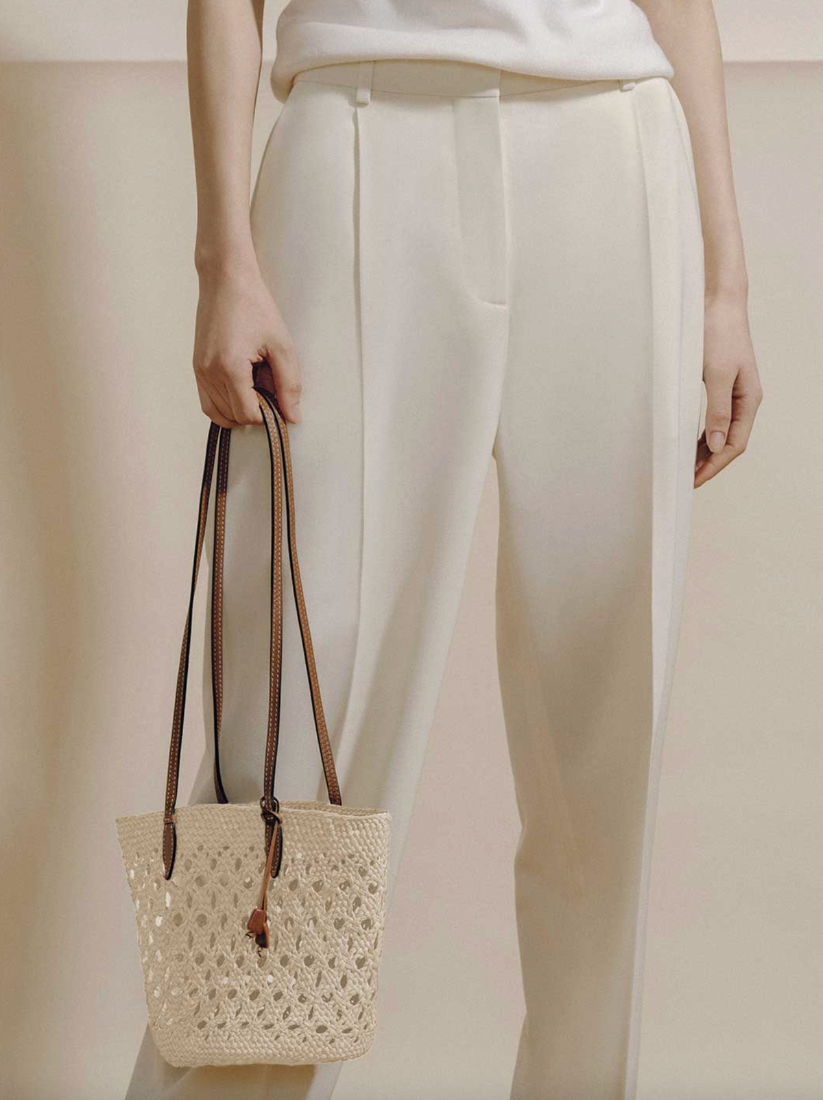 Hunting Season Bag The Lattice Basket, Natural Cognac Soho-Boutique