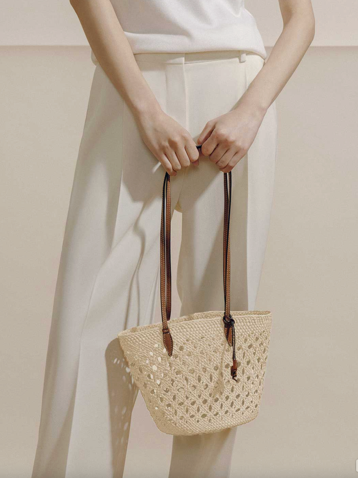 Hunting Season Bag The Lattice Basket, Natural Cognac Soho-Boutique
