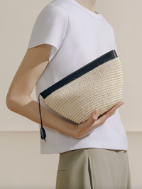 Hunting Season Bag The Medium Zip Clutch, Natural Black Soho-Boutique