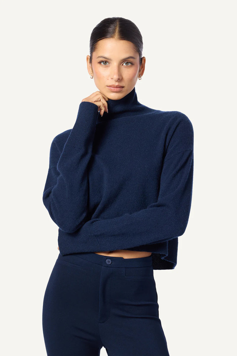 Sable Turtleneck, Midnight Navy