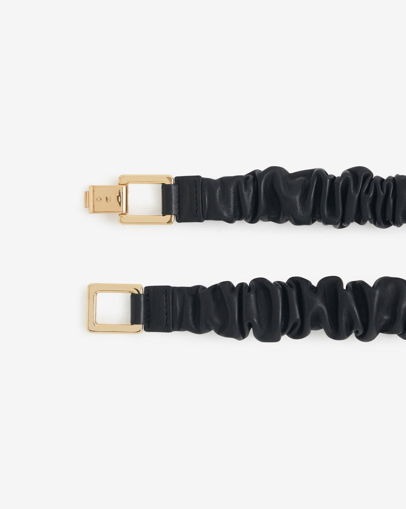IRO Belt Ajna Leather Belt, Black Soho-Boutique
