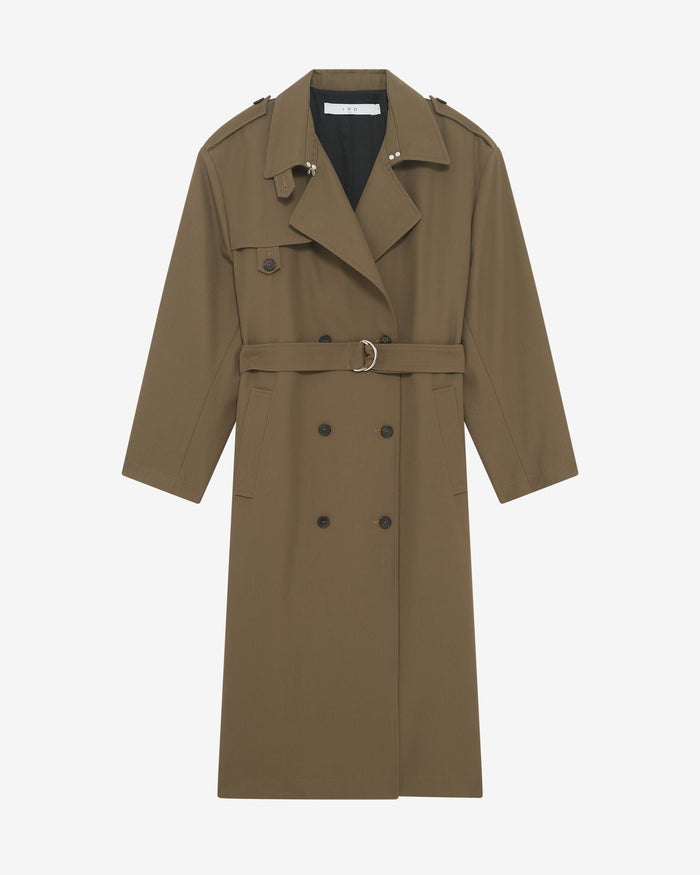 IRO Coat Kalana Trench Coat, Khaki Soho-Boutique