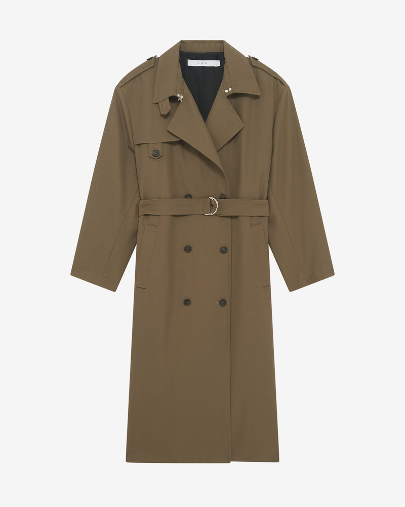 IRO Coat Kalana Trench Coat, Khaki Soho-Boutique