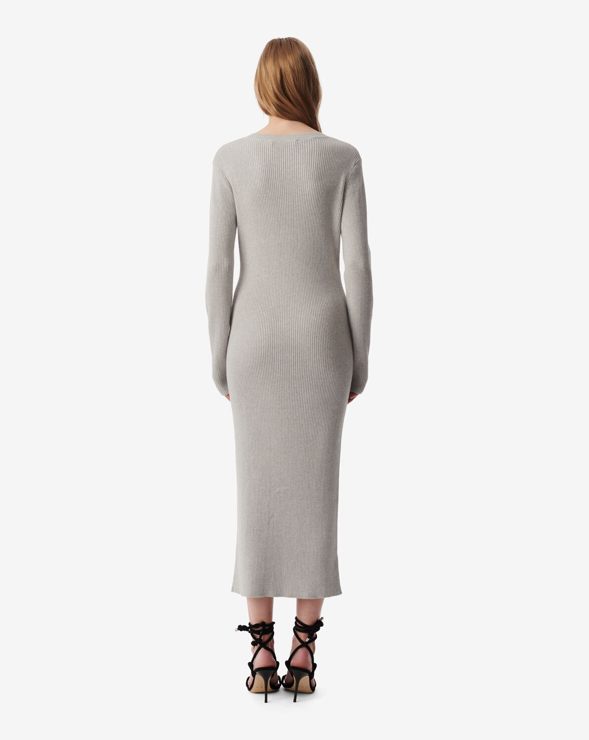 Iro Paris SORAM V-Neck Knitted Maxi Dress - GRY56 Iro Paris SORAM V-Neck Knitted Maxi Dress - GRY56
