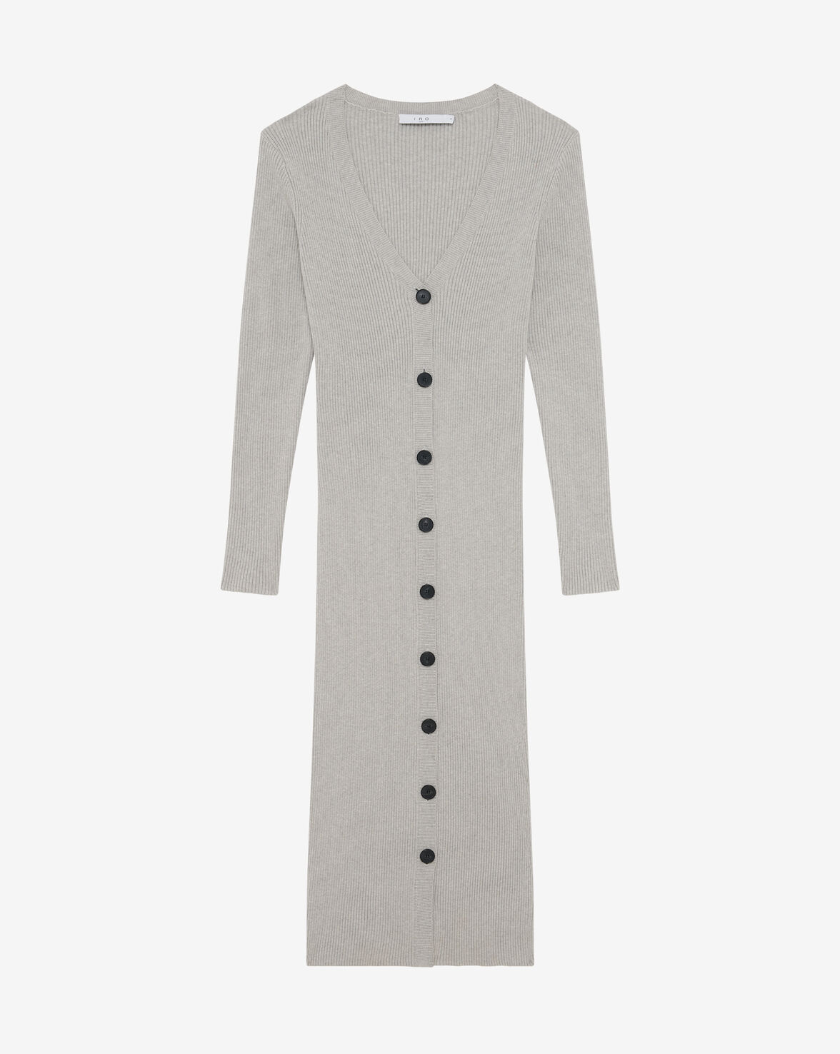Iro Paris SORAM V-Neck Knitted Maxi Dress - GRY56 Iro Paris SORAM V-Neck Knitted Maxi Dress - GRY56