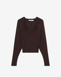 IRO Iloise Top, Chocolate Soho-Boutique