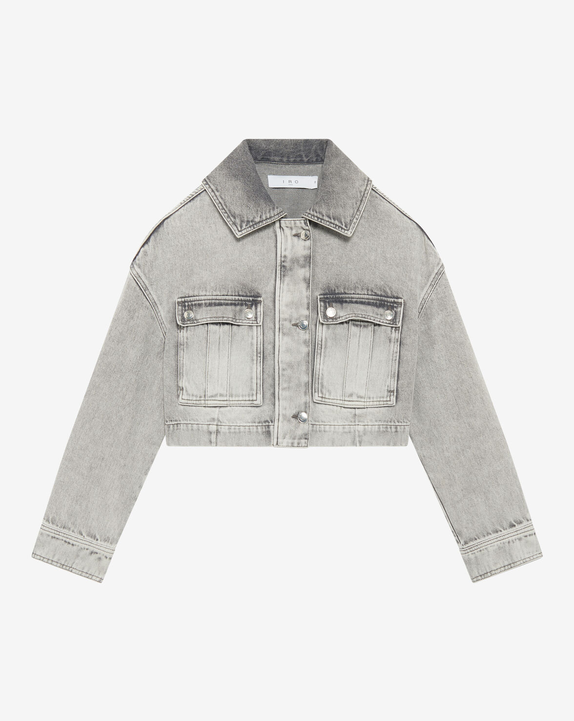 IRO Jacket Alessio Denim Short Jacket, Mixed Grey Soho-Boutique