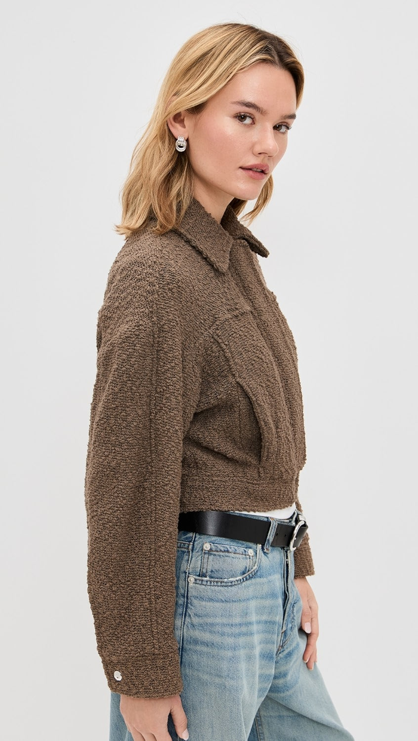 IRO Jacket Siara Short Jacket, Mocha Brown Soho-Boutique