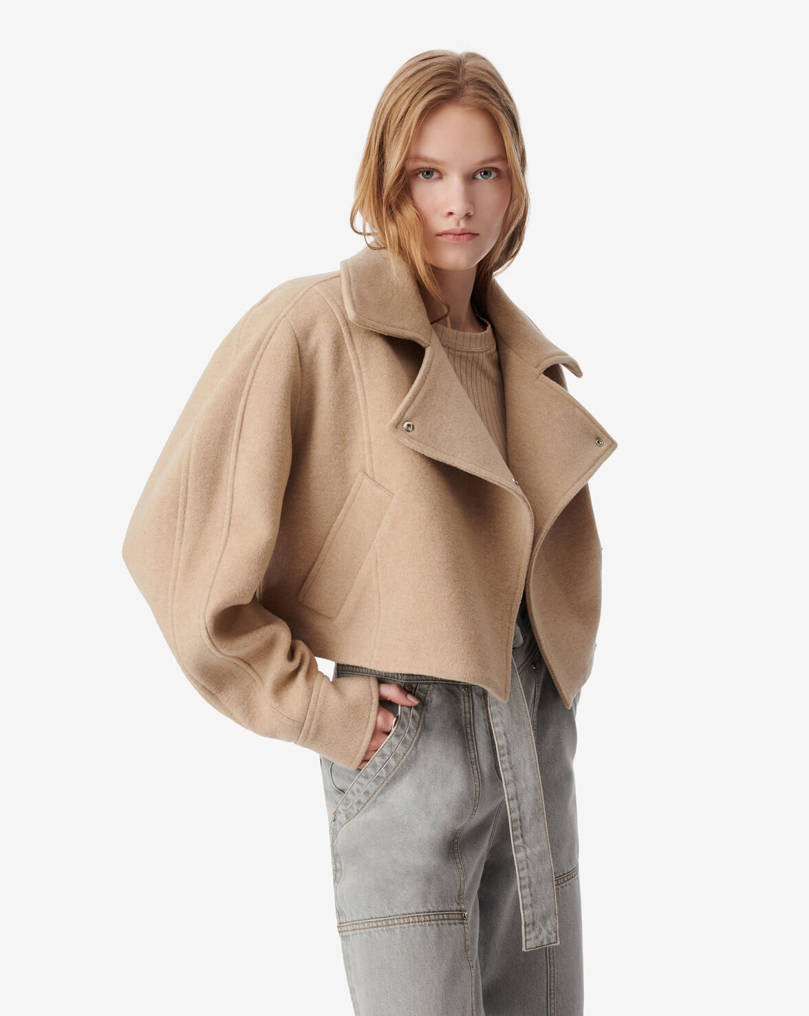 IRO Jacket Syana Short Jacket, Light Camel Soho-Boutique