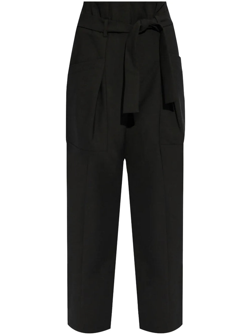 IRO Pant Varina High Waisted Belted Trouser, Black Soho-Boutique